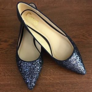 Circus | Blue Sparkle Pointed Toe Flats